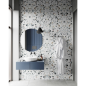 Carrelage ciment terrazzo véritable granito grand format brillant Roma 60x60x2cm fond blanc