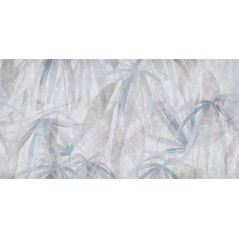 Papier peint en fibre de verre pour mur de salle de bain FROSTY_INKAKDW1901 feuille gris et bleu