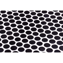 Emaux de verre rond noir mat et brillant d:19mm sur trame de 28.5x28.5cm sol et mur onxpenny black