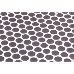 Emaux de verre rond gris foncé mat et brillant d:19mm sur plaque de 28.5x28.5cm sol et mur onipenny dark grey