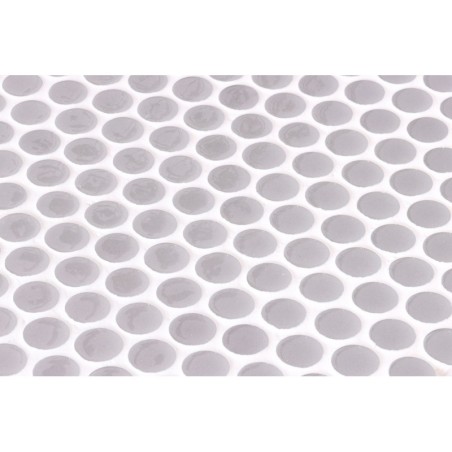 Emaux de verre rond gris clair mat et brillant d:19mm sur plaque de 28.5x28.5cm sol et mur onxpenny smooth grey