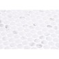 Emaux de verre rond imitation marbre blanc mat et brillant d:19mm sur plaque de 28.5x28.5cm sol et mur onxpenny venato white