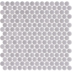 Emaux de verre rond melange gris clair mat et brillant d:19mm sur plaque de 28.5x28.5cm onipenny smooth grey mat shiny