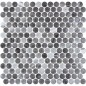 Emaux de verre rond mélange de gris clair brillant d:19mm sur plaque de 28.5x28.5cm onxpenny storm