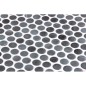 Emaux de verre rond mélange de gris foncé brillant d:19mm sur plaque de 28.5x28.5cm onxpenny nordic stone