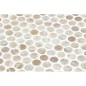 Emaux de verre rond mélange de beige brillant d:19mm sur plaque de 28.5x28.5cm onxpenny kara beige