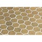 Emaux de verre hexagonnal or doré mat D: 3.175cm sur plaque de 30.1x29cm onxstoneglass gold