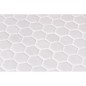 Emaux de verre hexagonal blanc mat D:3.175cm sur plaque de 30.1x29cm onxstoneglass white