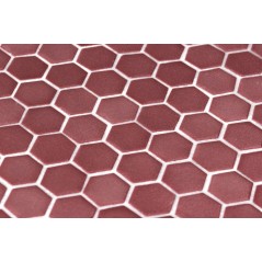 Emaux de verre hexagonal gris mat sur plaque de 30.1x29cm onxstoneglass grey