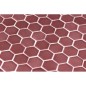 Emaux de verre rouge brique terracotta hexagonal rouge mat sur plaque de 30.1x29cm sol et mur onxstoneglass russet