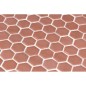 Emaux de verre hexagonal orange mat D:3.175cm sur plaque de 30.1x29cmsol et mur onxstoneglass tangerine