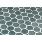 Emaux de verre hexagonal vert mat D:3.175cm sur plaque de 30.1x29cm sol et mur onxstoneglass green