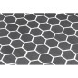 Emaux de verre hexagonal gris fonce mat D:3.175cm sur plaque de 30.1x29cm mur onxnatureglass dark grey