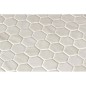 Emaux de verre hexagonal blanc mat D:3.175cm sur plaque de 30.1x29cm sol et mur onxnatureglass white