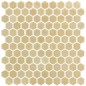 Emaux de verre hexagonal or doré mat sur plaque de 30.1x29cm sol et mur onxnatureglass new golden