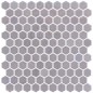 Emaux de verre hexagonal argent sur plaque de 30.1x29cm sol et mur onxnatureglass new argent