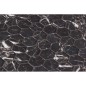 Emaux de verre hexagonal imitation marbre noir mat D:3.175cm sur plaque de 30.1x29cm sol et mur onxmarquina nero