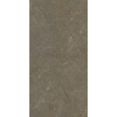 Carrelage imitation marbre marron poli brillant, faible épaisseur 6mm, 75x75cm et 75x150cm sol et mur pulpis bronze