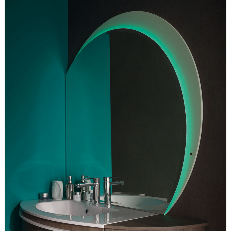 miroir d'angle rond lumineux – Grand miroir rond design
