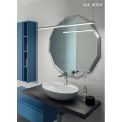 Miroir salle de bain suspendu, rond avec éclairage épaisseur 2.2cm diametre  105cm, 120cm, 140cm comsfera