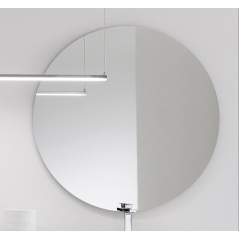 Miroir salle de bain suspendu, rond sans éclairage épaisseur 2.2cm diametre 60cm, 70cm, 85cm, 95cm comsfera