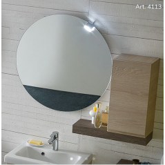 Miroir salle de bain suspendu, rond sans éclairage épaisseur 2.2cm diametre 60cm, 70cm, 85cm, 95cm comsfera