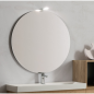 Miroir salle de bain suspendu, rond sans éclairage épaisseur 2.2cm diametre 105cm, 120cm, 140cm, comsfera