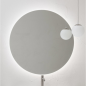 Miroir salle de bain suspendu, rond avec éclairage épaisseur 2.2cm diametre 60cm, 70cm, 85cm, 95cm comsfera