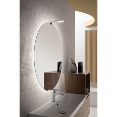 Miroir salle de bain suspendu, rond avec éclairage épaisseur 2.2cm diametre 60cm, 70cm, 85cm, 95cm comsfera