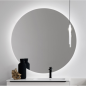 Miroir salle de bain suspendu, rond avec éclairage épaisseur 2.2cm diametre 105cm, 120cm, 140cm comsfera