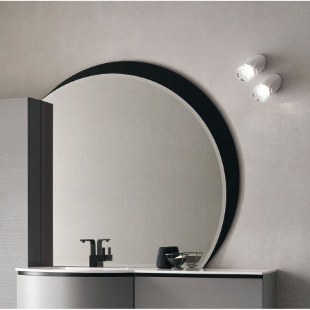 Miroir contemporain, salle de bain, quart de rond 119.2x119.2x2.6cm sans éclairage comp sunset 4123.
