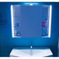 Miroir contemporain, lumineux salle de bain, avec porte, L 85cm, P 15cm, H 75cm,  compx tail 4720.