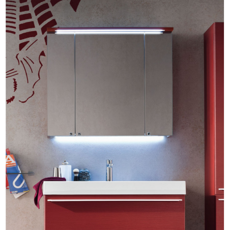 Miroir contemporain, salle de bain, avec 3 portes, L 90cm, P 15cm, H 75cm,  comp link 4712.