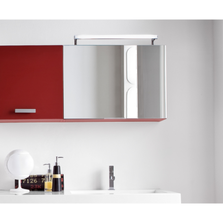 Miroir contemporain, salle de bain, avec 1 porte à abbatant, , L 95cm, P 20.8cm, H 50cm,  compx swing 4617