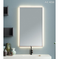 Miroir contemporain rectangulaire vertical éclairage à led, cadre finition cuivre L 70cm, P 5.5cm, H 120cm, compx screen3.