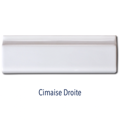 Cimaise droite 5x15cm, angle cimaise dte 5x5cm, cimaise moulurée 5x15cm, plinthe lilloise 15x15cm D souris brillant