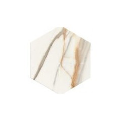Carrelage hexagone antiderapant imitation marbre mat calacatta gold 28.5x33cm, salle de bain realcalacatta gold R11