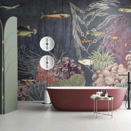 Papier peint vinyle pour mur de salle de bain controcorrente, paysage de mer