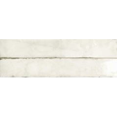 Carrelage decor triangle brillant et mat sol et mur à dominante blanc, 21x63cm realamazonia white