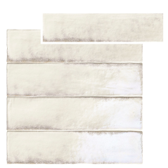 Carrelage imitation zellige blanc satiné ancien, 7.5x30cm, 7.5x15cm, 10x10cm,  natatelier antique