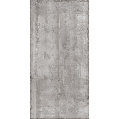 Carrelage imitation béton brut mat gris foncé salle de bain, rectifié,  Santaform gris