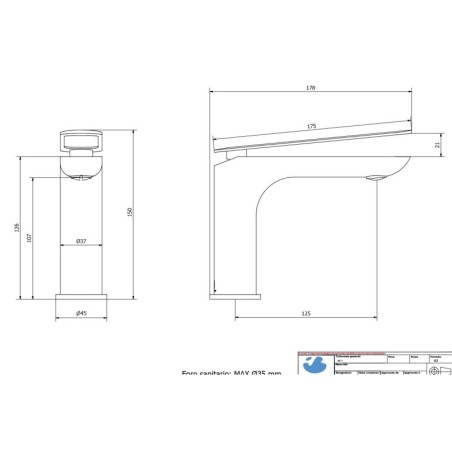 Mitigeur lavabo rond KH chromé contemporain k2200R