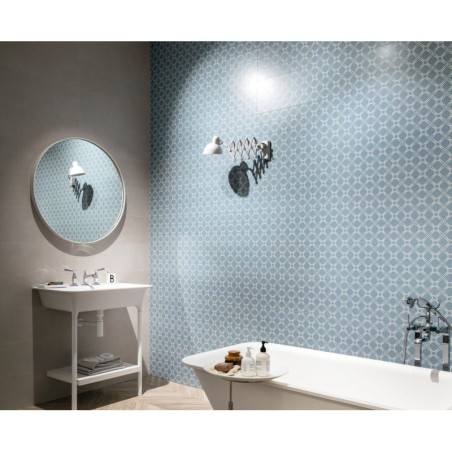 Carrelage salle de bain moderne mural santametropaper 25x75cm dans la salle de bains