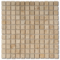 Mosaique salle de bain Dif travertin classic 2.3x2.3cm mat sur trame 30.5x30.5x1cm sol et mur