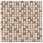 Mosaique salle de bain Dif travertin classic noce mat 2.3x2.3cm sur trame 30.5x30.5x1cm sol et mur