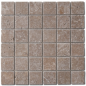 Mosaique salle de bain Dif travertin noce mat 5x5cm sur trame 30.5x30.5x1cm sol et mur