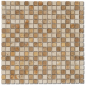 Mosaique salle de bain Dif travertin mix mat 1.5x1.5cm sur trame 30.5x30.5x1cm sol et mur