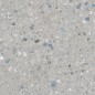 Carrelage imitation terrazzo teinté dans la masse, sur fond gris clair rectifié 59.3x59.3, 80x80, 120x120cm Viv janty ceniza