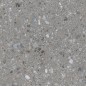 Carrelage imitation terrazzo teinté dans la masse, sur fond gris clair rectifié 59.3x59.3, 80x80, 120x120cm Viv janty gris