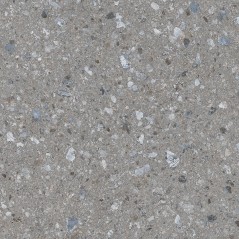 Carrelage imitation terrazzo teinté dans la masse, sur fond gris clair rectifié 59.3x59.3, 80x80, 120x120cm Vjanty ceniza